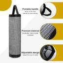 4Pcs Plastic Bag Holder, Grocery Bags Plastic Mesh Hanging Storage Bag with Elastic Bottom for Grocery, Trash, and Shopping Bags - Black