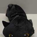 SQEQE Weighted Black Cat Plush, Weighted Black Cat Stuffed Animal, Cute Plushies Soft Pillow Toy Gift for Kids Adults 9.8 Inch, 0.8 Lbs