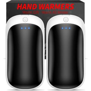 2 Pack Hand Warmers Rechargeable, Portable Electric Hand Warmers Reusable, USB 2 in 1 Handwarmers, Outdoor/Indoor/Warm Gifts for Men Women Kids