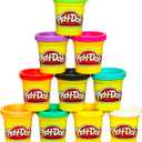 Play Doh Modeling Compound 10-Pack Case of Assorted Colors, Non-Toxic 2 oz. Cans, Christmas Stocking Stuffer Gifts, Prizes, & Party Favors, Preschool Toys for Kids, Ages 2+ 
