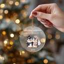 3 x Our First Christmas Married Ornament 2025, Cute Penguin Couple Married 3.54" Acrylic Ornament, First Christmas As Mr and Mrs, Newlywed Gifts for Couples - Bridal Shower, Just Married, Wedding Gifts