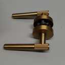 Asidrama 4 Pack Champagne Bronze Privacy Door Handles, Door Lever with Door Knobs Indoor for Bedroom or Bathroom, Heavy Duty Door Handles Interior with Locks for Left Right Sided Doors