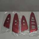 Amzcar 4PCS Door Lock Switch Covers Compatible with Kia Sportage 2023-2025 Accessories (Red)