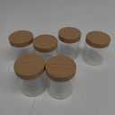 6 Pack 8 Oz Clear Plastic Jars Refillable Kitchen Storage Containers for Dry Food, Coffee, Nuts and More.
