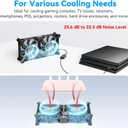 ELUTENG Dual USB Computer Cooling Fan High Speed 120mm Fan Adjustable 5V USB Port Heatsink Cooling Fan 12cm for Laptop Receiver DVR PlayStation Xbox Desk Computer Cabinet Cooling