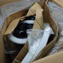 VECELO Bar Stools Set of 4, Adjustable Barstools, Counter Height Stools with Back and Arm, Kitchen Island Stools, Swivel PU Chairs for Pub, Dining Room, Industrial Style, Brown