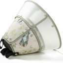 Fuz Bigaza Soft Dog Cone Collar for Large Medium Small Dogs After Surgery, Adjustable Pet Recovery E-Collar, Brown Small