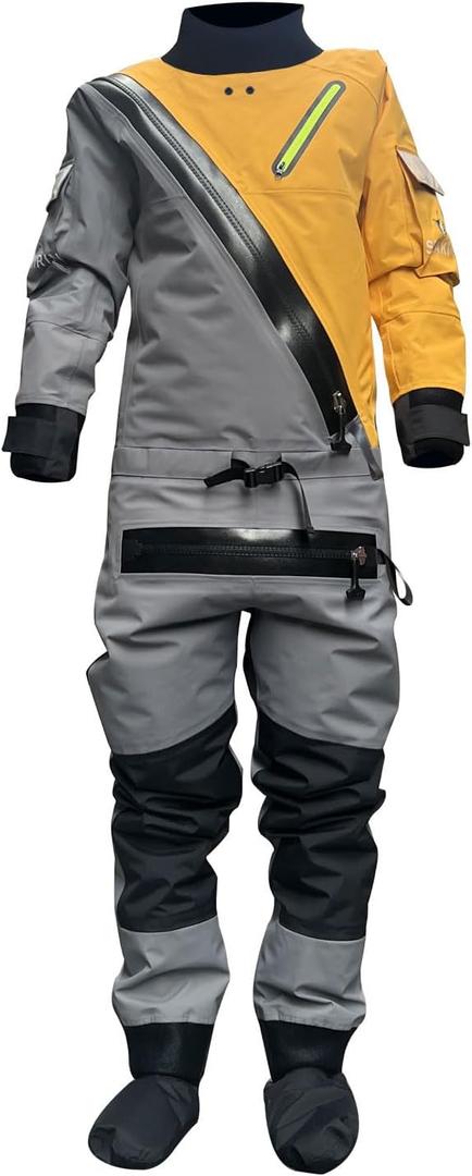 Dry Suits for Kayaking, Drysuit with Relief Zipper for Cold Water Sailing Paddling Rafting Water Sport (2X-Large)