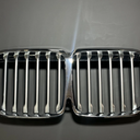 2019-2022 BMW X7 G07 OEM Chrome w/ Matte Silver Front Grille OEM 24548958094566