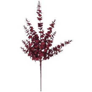 Vickerman 28" Burgundy Artificial Eucalyptus Glitter Spray. 2 per Bag.