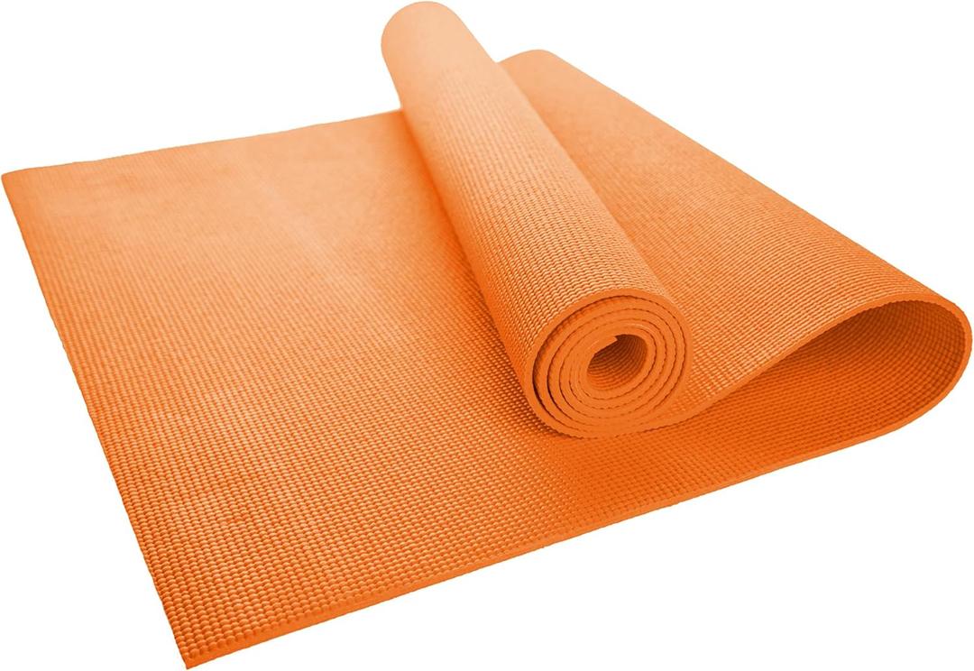 Yoga Mat, 68" x 24" Non Slip Exercise Mat, 4mm Thick Gym Mat for Fitness and Stretching, Bulk Non Toxic Yoga Mats for Schools and Studios, Orange