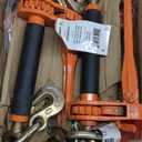 VULCAN Folding Handle Load Binder (Two Pack) with 2 Grab Hooks - Ratchet Style - 7100 Pound Safe Working Load (Works with 5/16 Inch or 3/8 Inch Grade 70 and Grade 80 Chain)