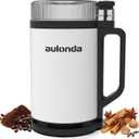 Professional Electric Coffee Grinders,10 OZ Large Capacity or Coffee Beans & Spices,One Touch Push-Button Control,350W Motor with Stainless Steel Blades,Safety Lid Lock - White