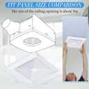 Baquler 2 Pcs 11 x 11'' Exhaust Bathroom Fan Cover with Springs Square Ceiling or Wall Mounted Ceiling Grill Vent Fan Fits Models 663 670 671 675 688 689 Ventilation Cover Replacement Accessories