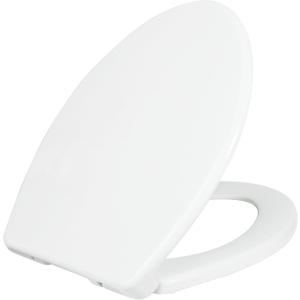 LUXE TS1008E Elongated Comfort Fit Toilet Seat with Slow Close, Quick Release Hinges, and Non-Slip Bumpers (White)