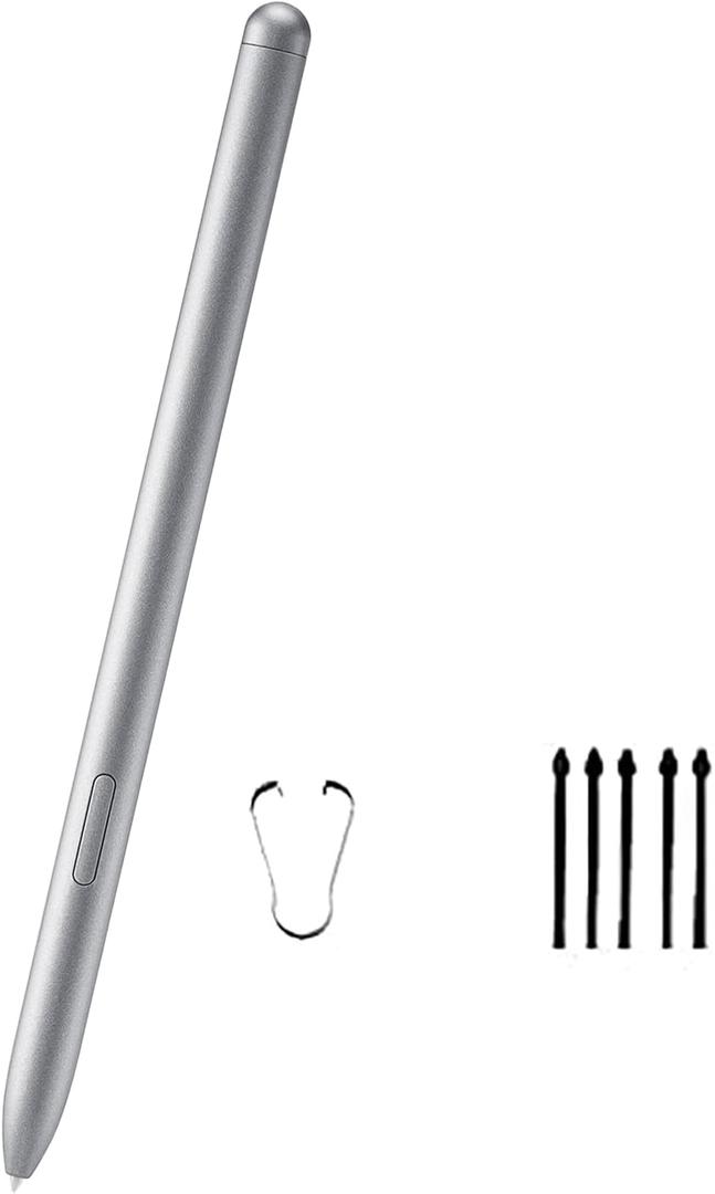 Galaxy Tab S7 S Pen Replacement Tab S7+ Stylus Pen for Samsung Galaxy Tab S7,Tab S7+, Tab S7 FE, Galaxy Tab S7 Pen WithoutBluetooth+Tips/Nibs (Mystic Silver)