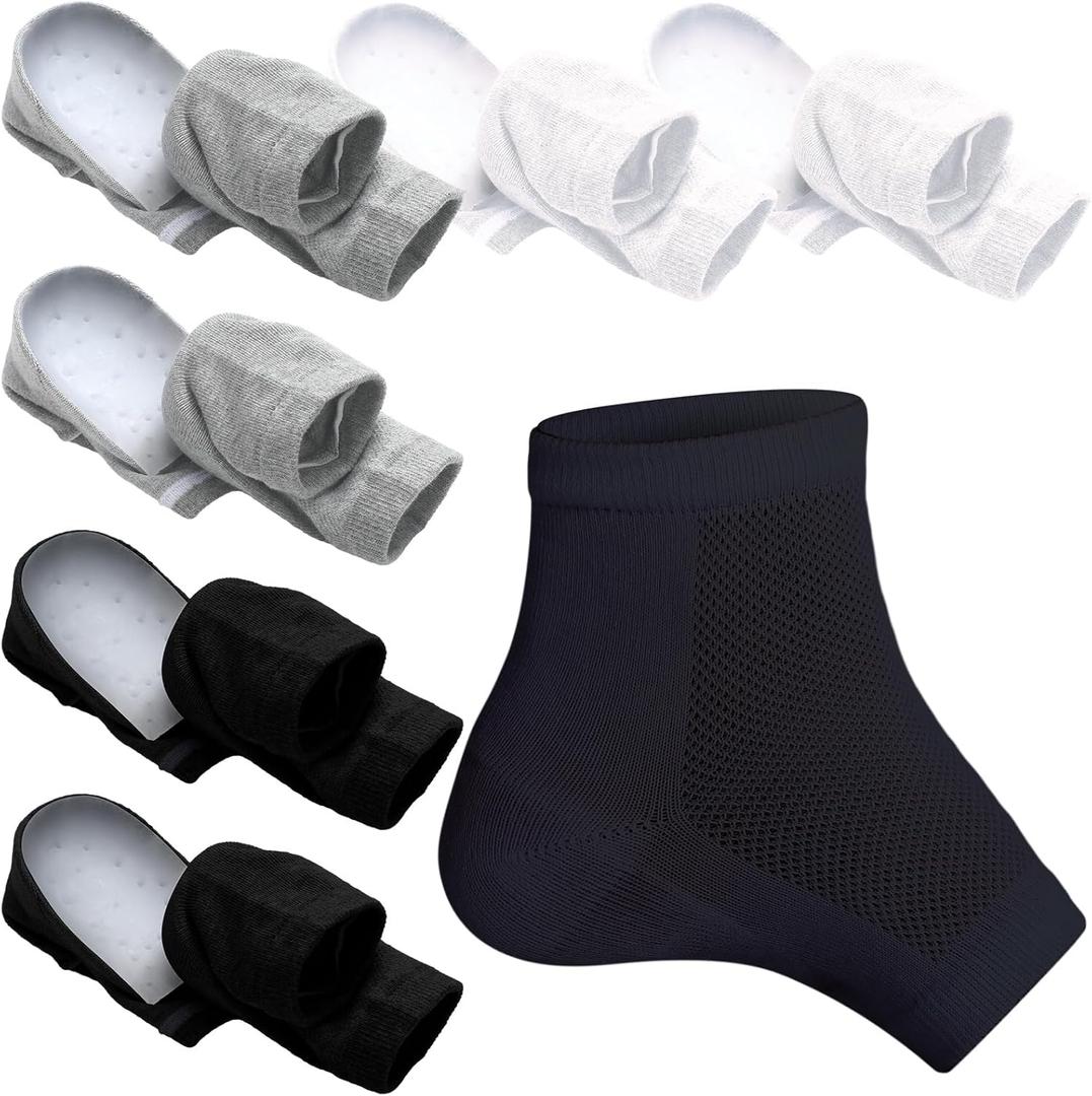 3 Pairs Height Max Socks Invisible Shoe Heel Pad Shoe Lifts for Adult Reusable Height Increase Socks Half Raised Insole for Men Women Universal Heighten, 3.5 cm