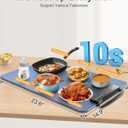 Food Warming Mat for Electric Tray: 24H Full Surface Heat Warmer with 7 Temp Setting Portable - Silicone Heating Buffets Party and Daily Use (Blue)