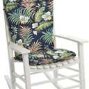 Arden Outdoor Adirondack or Rocking Chair Cushion, 20 x 17, Rain-Proof, Fade Resistant 17 x 20, Simone Blue Tropical