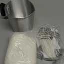 EricX Light Candle Making Kit, 60pcs Candle Wicks, 60pcs Candle Wicks Sticker, 16oz Soy Wax, 1pc Candle Wax Pouring Pot, 2pcs 3-Hole Wicks Centering Devices, 1pc Mixing Spoon, DIY Candles Craft Tools