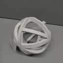 Elements 7.68 Inch White MDF Open Weave Decorative Orb