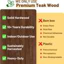 18" Premium Teak Corner Shower Bench with Shelf, Solid Teak Shower Stool, Durable Waterproof Wooden Seat for Inside Shower, Teak Wood Bench for Bathroom, Indoor & Outdoor Use