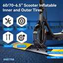 10x2.5" E-Scooter Tire. 60/70-6.5 Scooter Inner and Outer Tire Sets. Replacement Wheels for Ninebot G30 Max/ G30 G30D/ G30LP Mobility Electric Scooters
