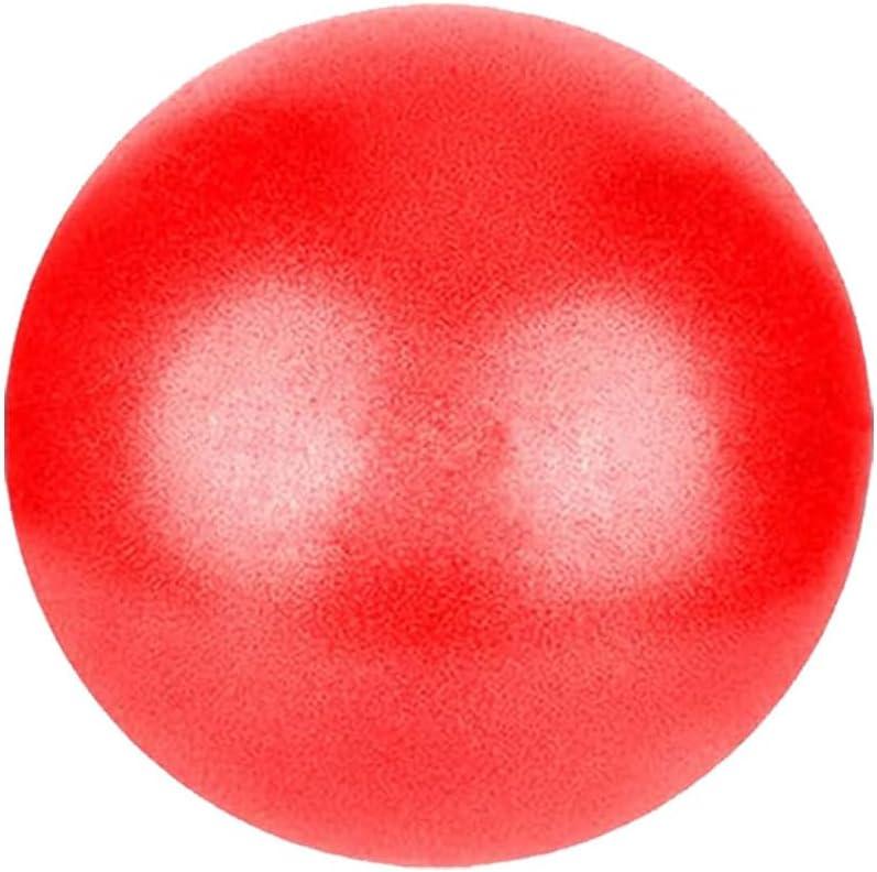 9 Inch Exercise Pilates Mini Yoga Balls Barre for Home Stability Squishy Training Physical Therapy Improves Balance with Inflatable Straw(Red)