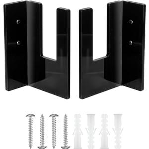 2pcs Snowboard Wall Mount, Snowboard Wall Rack Hanger Snowboard Storage Rack Wall Mount Snow Board Display Rack for Ski Board Longboard(Black)