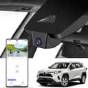 4K Dash Cam fit for Toyota RAV4 2022 2023 2024 2025 LE Limited SE Adventure XLE Premium XSE (Model B) with Vent Hole, OEM Look, G-Sensor, Loop Recording, 24H Parking Monitor, 128GB Card (Front 4K only)
