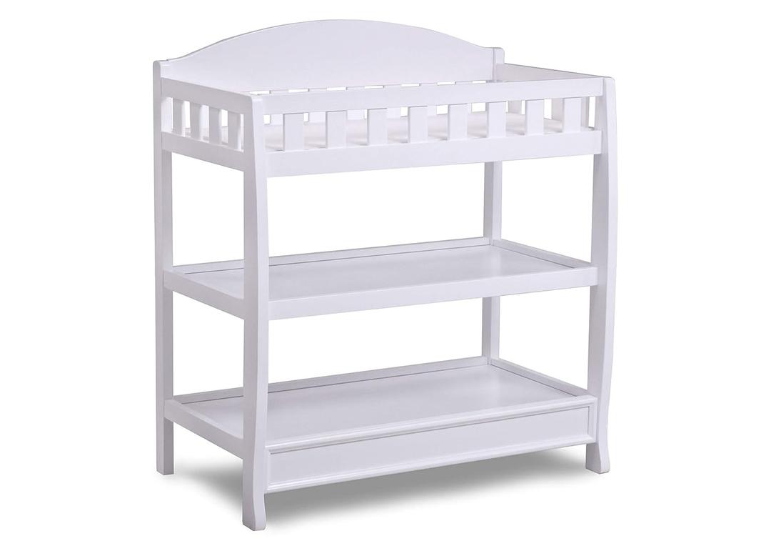Delta Children Infant Changing Table with Pad, White, 33.25 x 19.75 x 39.25 inches
