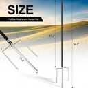 Full Size Weathervane Garden Pole with Three Pronged Ground Stake Fits up to 3/4" Rod, Fit Lawns, Flower Beds, Patios, or Country Farmhouses, Black Powder Coated Stee, 55"