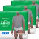 Amazon Basics Incontinence Underwear for Men, Maximum Absorbency, X-Large, 48 Count (3 Packs of 16)