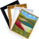 14x18 Canvas Floater Frame with 0.6"-0.9" Deep, Canvas Floating Frame for Oil Painting, Art Prints Artwork Frames(14"x18",Nut Brown)