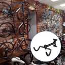 2 Pcs Bike Rack Garage, Black Metal Bike Wall Mount Hanger Heavy Duty Bikes Wall Hanger Adjustable Metal Hook Holder for Road Mountain Indoor Bicycle Storage