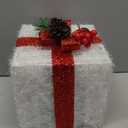 Christmas Decorations Lighted Gift Boxes, Set of 4 Light Up Present Boxes, 80 LED Plug in Lighted Xmas Boxes for Outdoor Indoor Christmas Tree, Yard, Home Decor