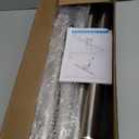 CAROD 33.4" Large Floor Squeegee for Concrete, Commercial Heavy Duty Silicone Blade Squeegee for Floor with 63" Stainless Handle, Anti-Splash Curved Baffle for Garage, Factory, and Tough Cleaning Jobs