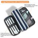 Della Gao Large Pencil Case, Big Capacity Pencil Pouch with 3 Compartments