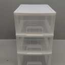 Gonice Small 3 Drawer Storage Organizer, White Plastic Drawer Storage, Small Desktop Organizer for Home, Office