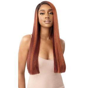 Outre Color Bomb Synthetic HD Lace Front Wig - INANNA, Long Straight Hair Wigs with High Heat Resistant Wigs (DRSDSIECP)
