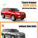 KINGGERI 300lbs Roof Rack Cross Bars Compatible with Toyota 4runner 2010-2024 with Raised Side Rails, Lockable Heavy Duty Aluminum Roof Rails Crossbars Luggage Accessories