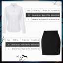 Yahenda 5 Pcs Halloween Costume Women Black Bob Wigs Skirt Thigh High Stockings Shirts Cuff Links for Halloween Cosplay (L)