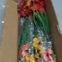24 Bundles Artificial Flowers for Outdoors/Indoors, Fake Flowers Plants for Indoor Outside Garden Porch Window Box Home Wedding Farmhouse(8 Color)
