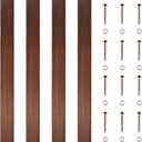 4 PCS Carbonized Yard Signs Stakes, 17.32 x 1.5 Inches Yard Sign Support, Yard Sign Wooden Holder Lawn Sign Stake for Advertising Board, Hardware Included