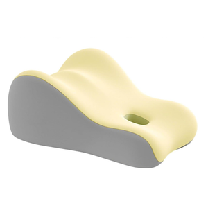 Natural Latex Pillow for Adults - Ergonomic Support for Maternity, Home & Couples, Multi-Functional for Sleeping, Lounging, Reading, Removable Washable Cover (Yellow)