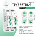 Asymmetric Cycle Timer Relay 2SPDT AC 230V 10A Long or Short Period Repeat Cycle Tntermittent Timer Electronic Relay in Din Rail (GRT6-S2 AC 230V)