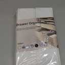 DIMJ Drawer Organizers Clothes, Set of 12 Dresser Organizer Bins, Fabric Closet Organizers and Storage, Shallow Drawer Dividers for Nursery, Clothing, Baby Clothes, Socks, Underwears, Tie (White)