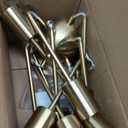 Modern Sputnik Chandelier Lighting 10 Lights Brushed Brass Semi Flush Mount Ceiling Light Gold Mid Century Pendant Lighting by BONLICHT