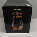 Glass Air Fryer, 6 Qt Airfryer with Transparent Fry Bowl, Adjustable Temperature, Touch Panel Control, Circulating Heating, Compact and Large, Nonstick & Dishwasher Safe