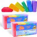 Silly Foam, Creative Modeling Foam Beads, 2-Pack Primary Colors, Perfect for Preschool and Kids, Arts, Crafts, Sensory Play, Non-Toxic (12 Blocks Red, Orange, Yellow, Green, Blue, Purple) (Age 3+)
